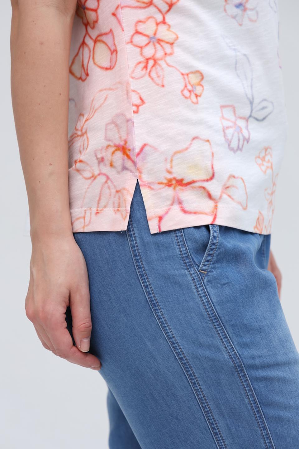 Футболка Lecomte с цветочным принтом