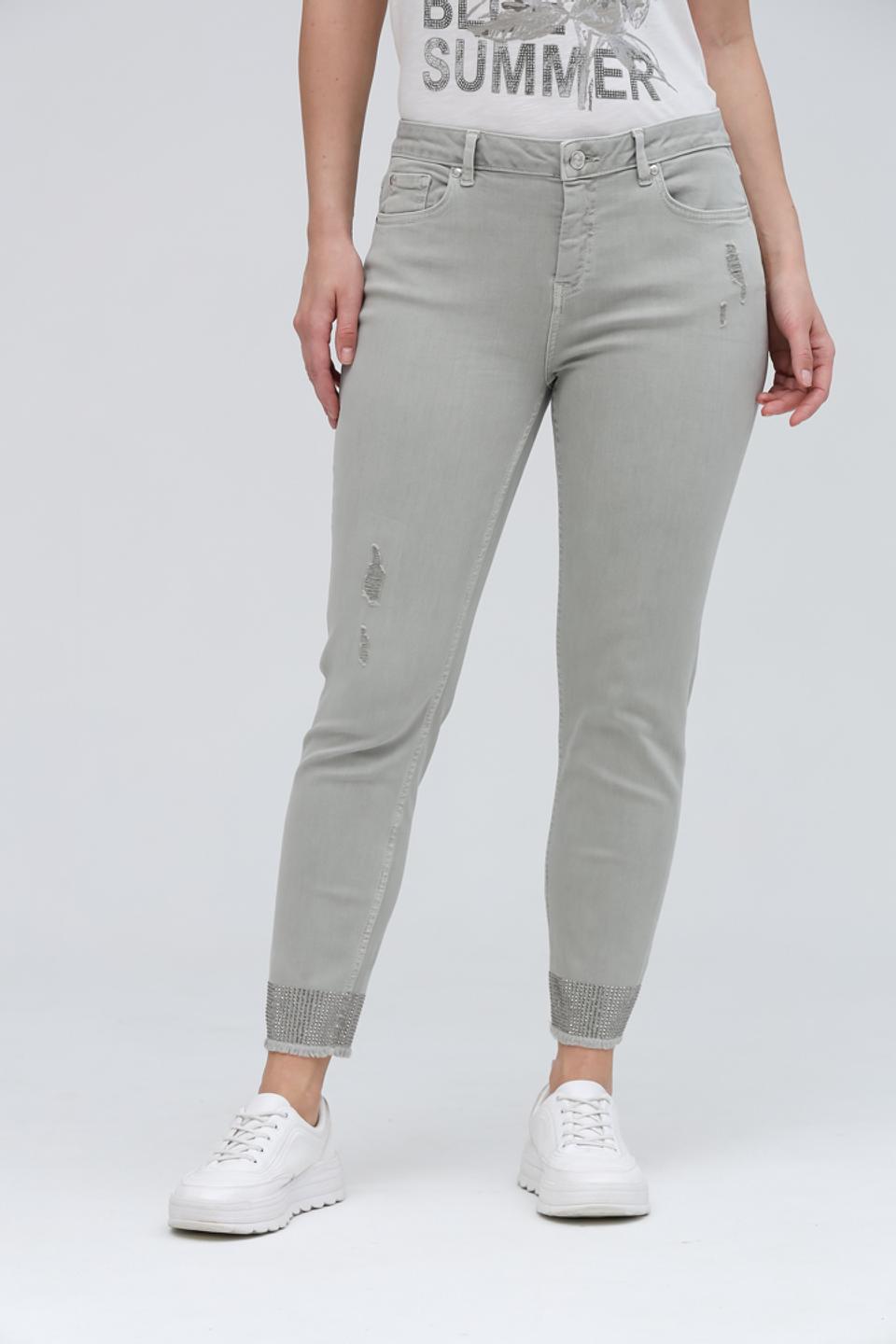 Джинсы Monari серые с потертостями