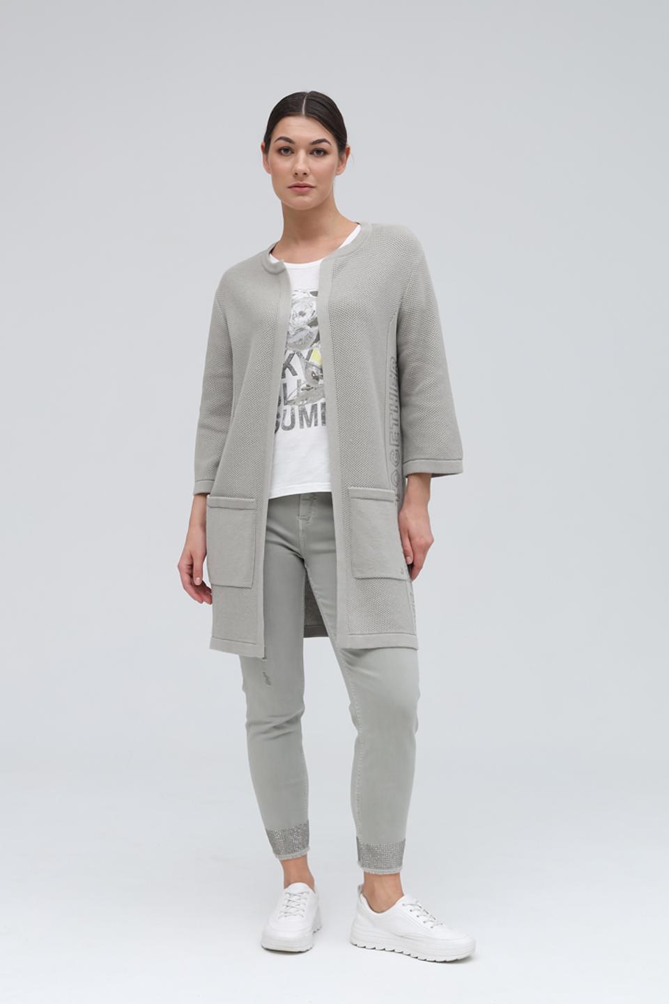 Жакет Monari серый ажурный