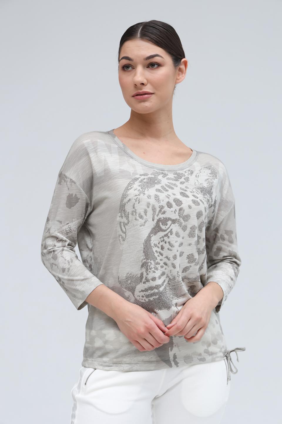 Лонгслив Monari с леопардовым принтом