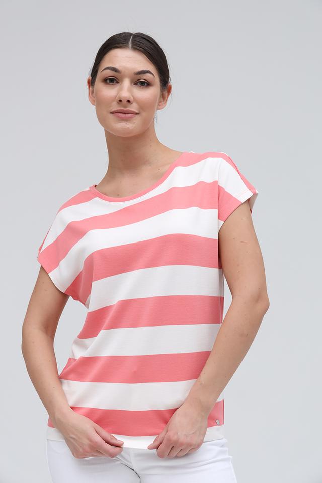 Футболка Monari в полоску коралловая