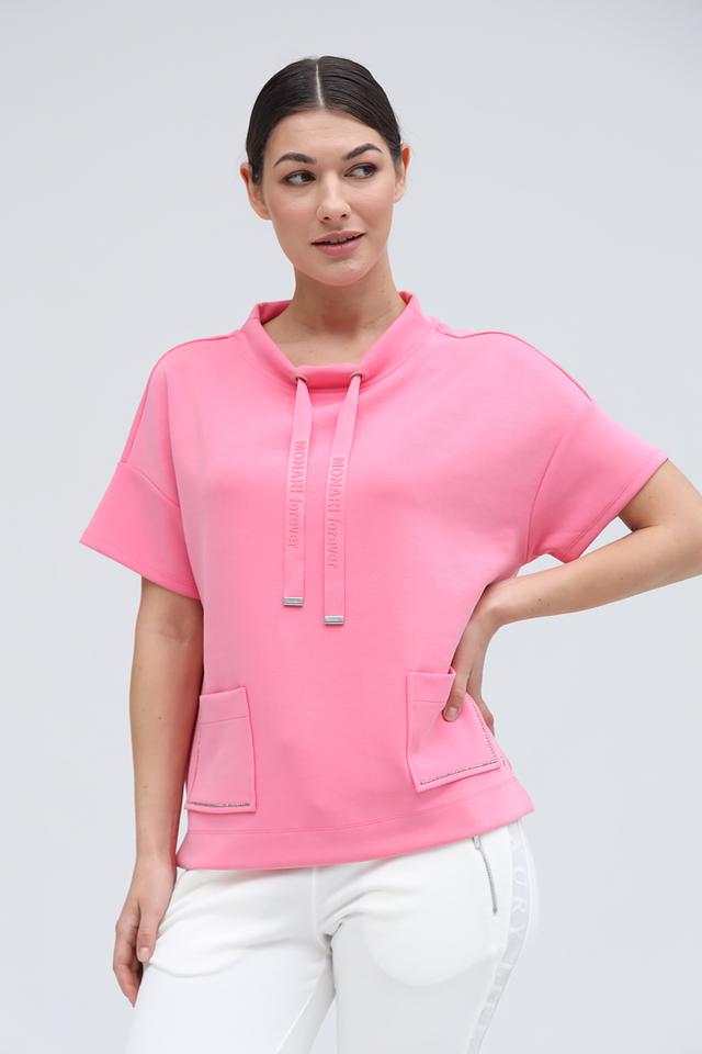 Джемпер Monari фуксия с капюшоном