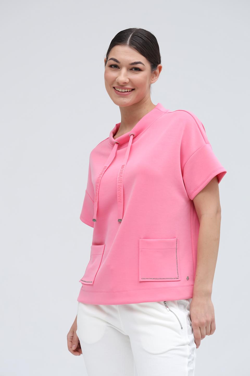 Джемпер Monari фуксия с капюшоном