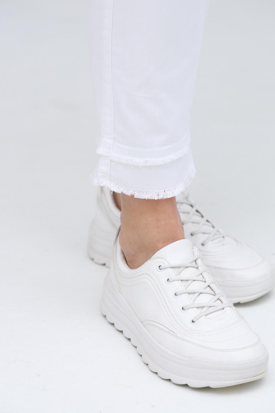 Джинсы Lecomte с необработанным краем