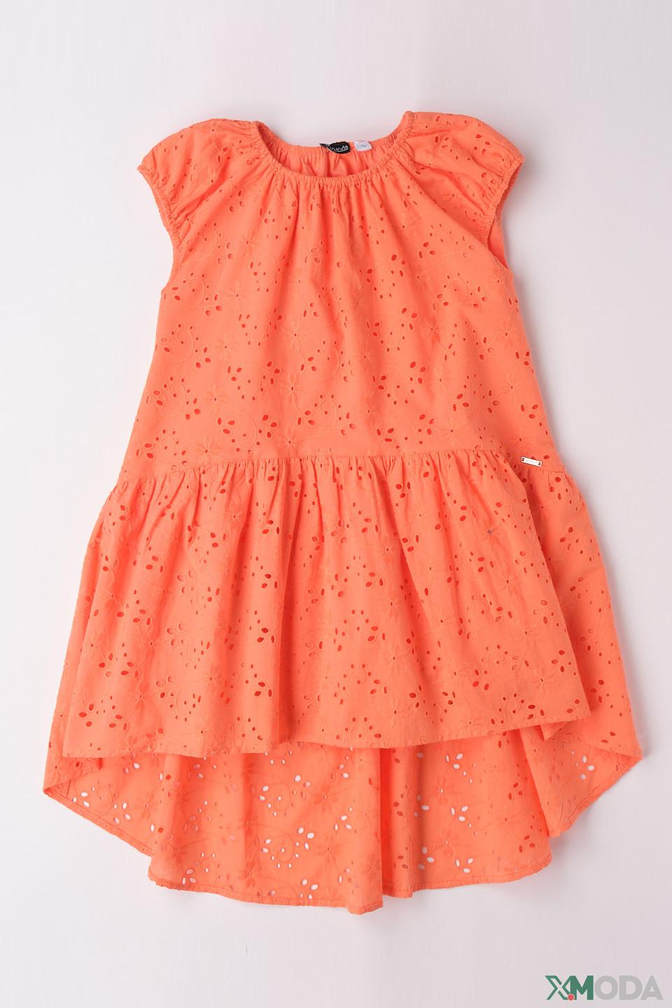 Платье Sarabanda оранжевое с вышивкой