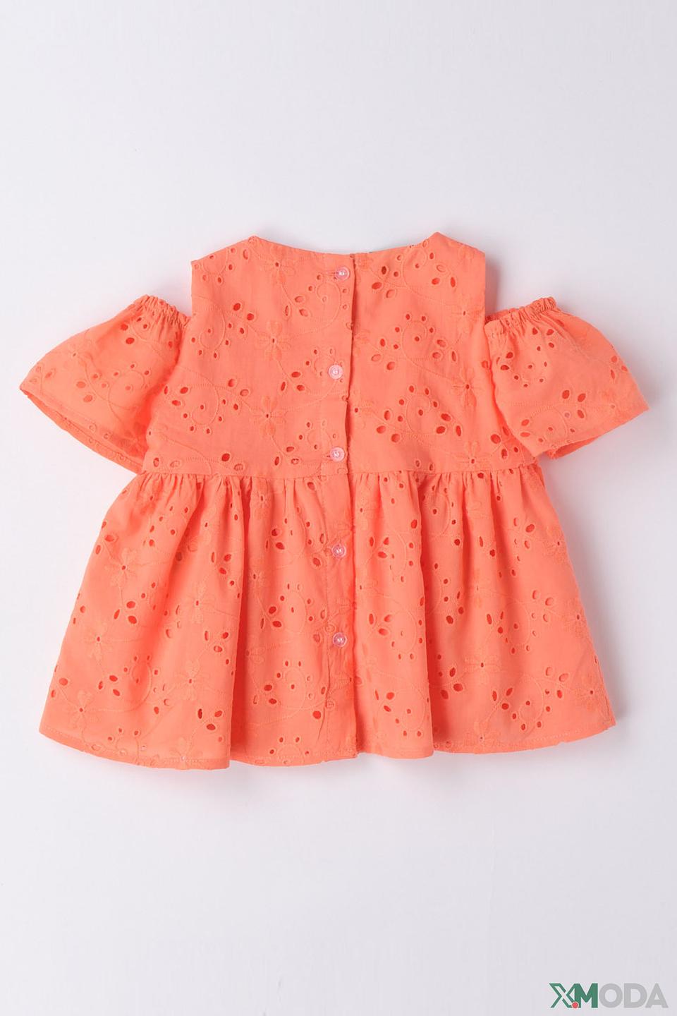 Блуза Sarabanda персиковая с открытыми плечами