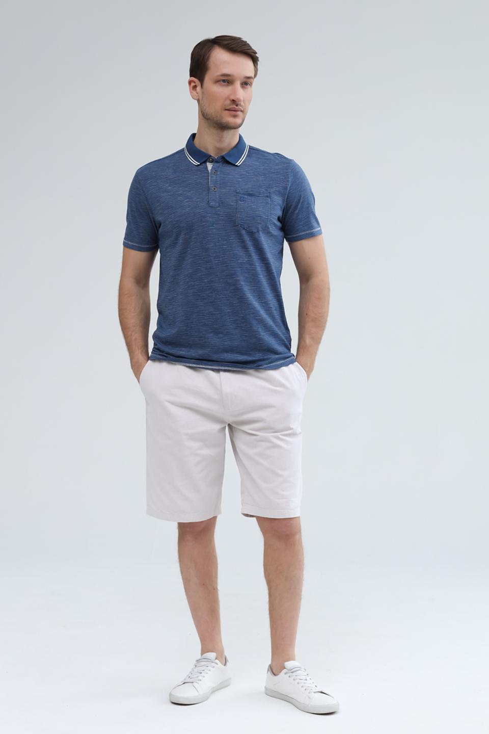 Поло Lerros в полоску синий