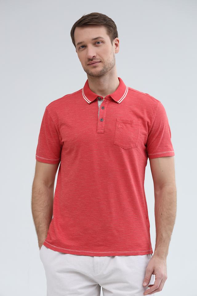 Поло Lerros в полоску красный