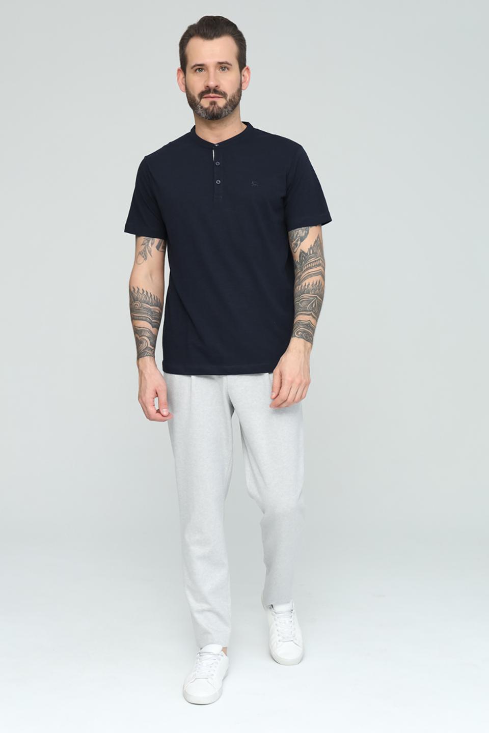 Поло Lerros мужское тёмно-синее