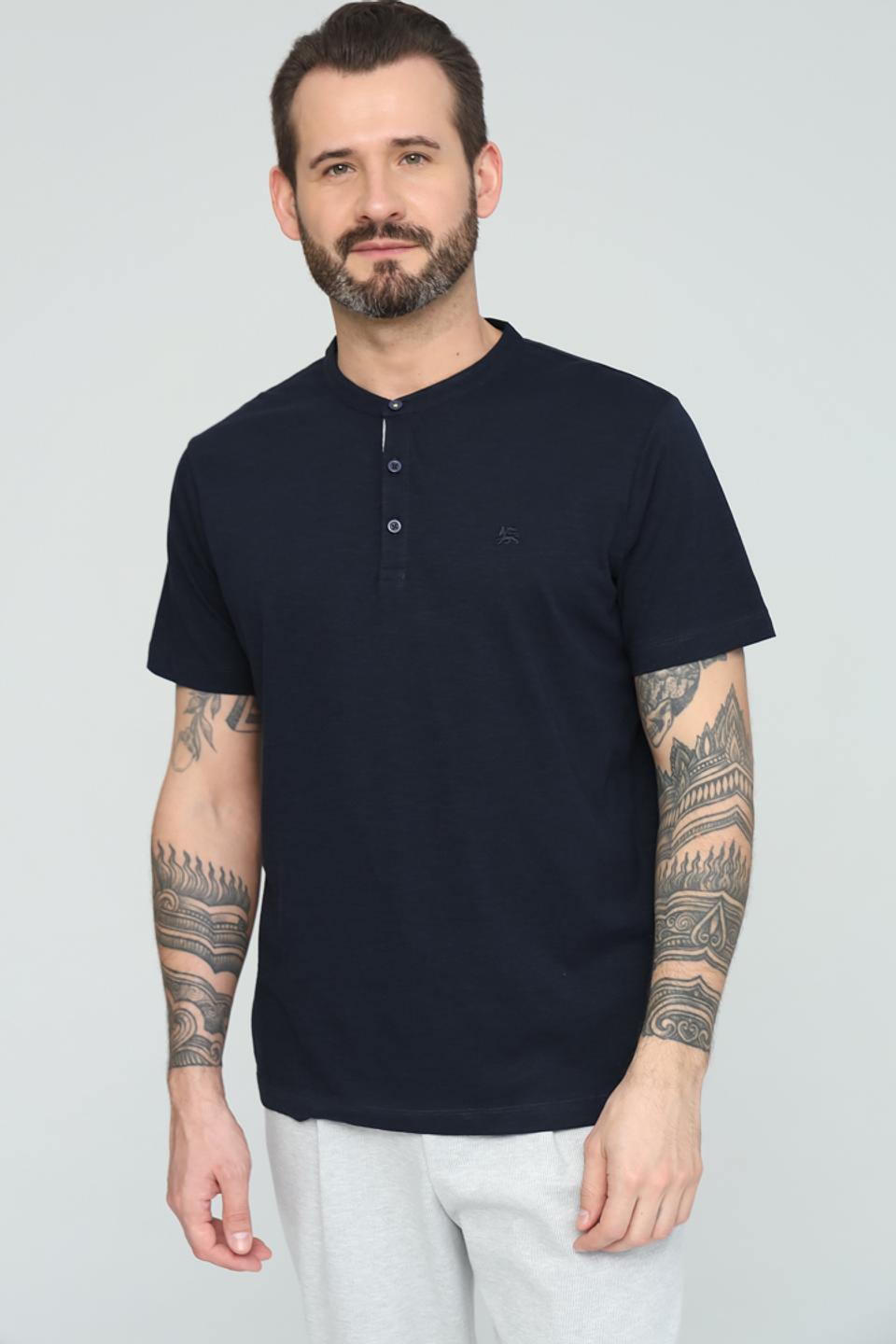 Поло Lerros мужское тёмно-синее