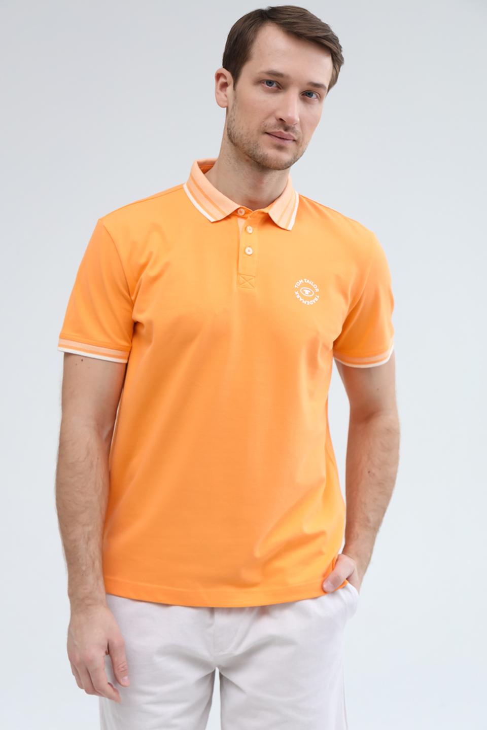 Поло Tom Tailor оранжевый