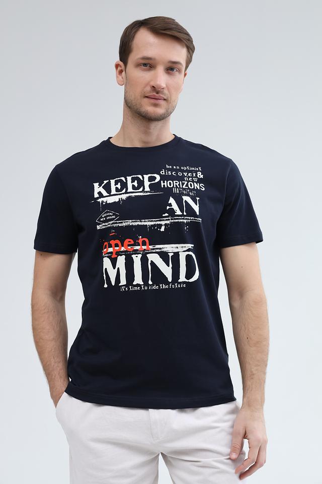 Футболка Lerros с принтом синяя