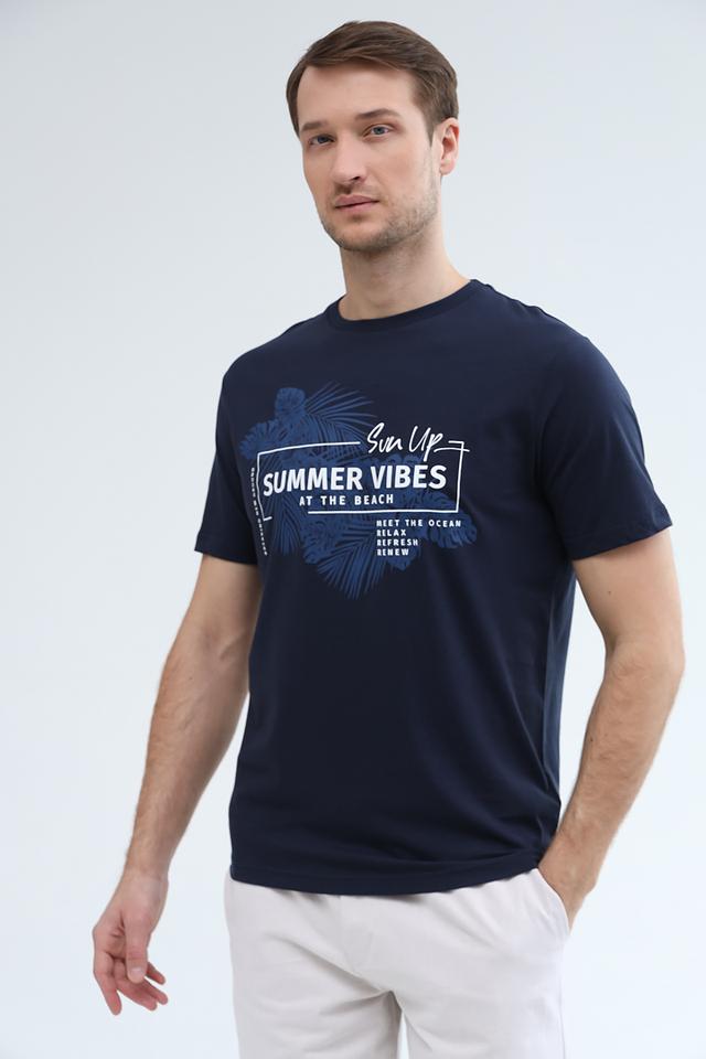 Футболка Lerros с принтом синяя