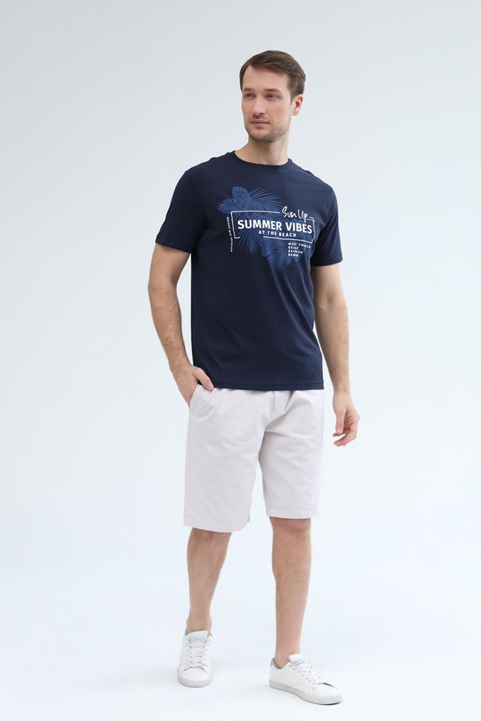 Футболка Lerros с принтом синяя