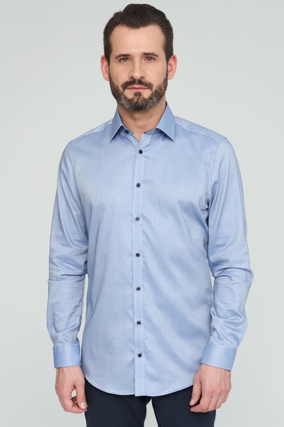 Рубашка Venti men голубая приталенная