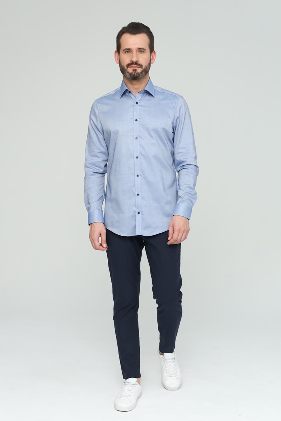 Рубашка Venti men голубая приталенная