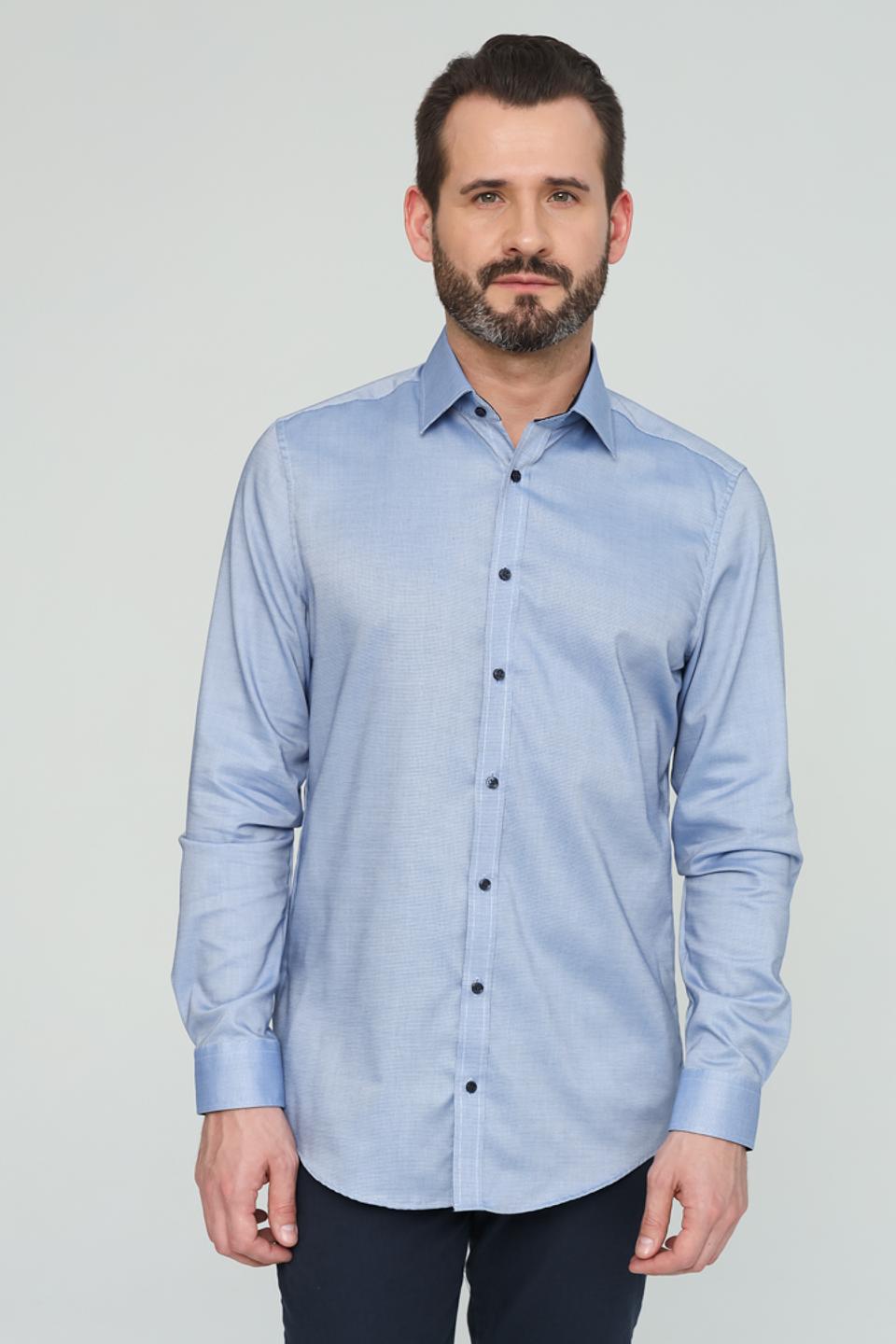 Рубашка Venti men голубая приталенная