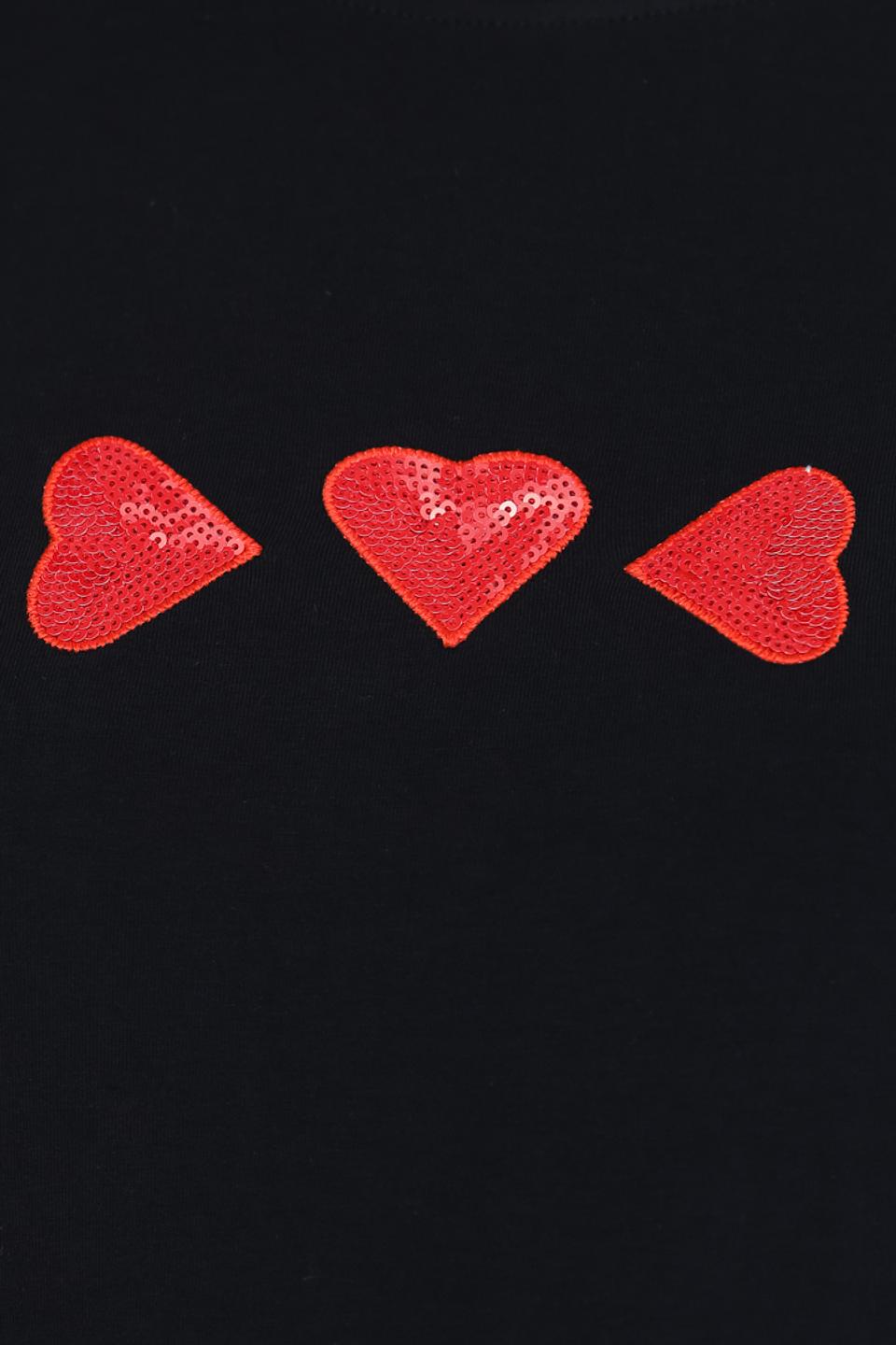 Лонгслив Pezzo с сердцами чёрный