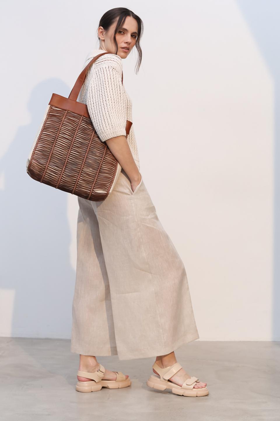 Брюки палаццо Tricot Chic бежевые