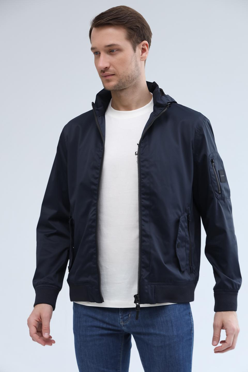 Ветровка Calamar синяя с капюшоном