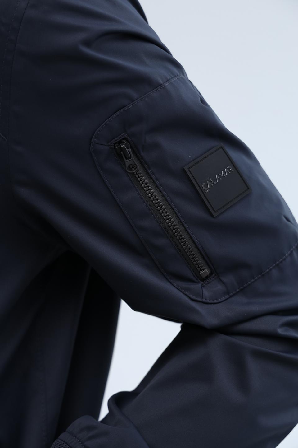 Ветровка Calamar синяя с капюшоном