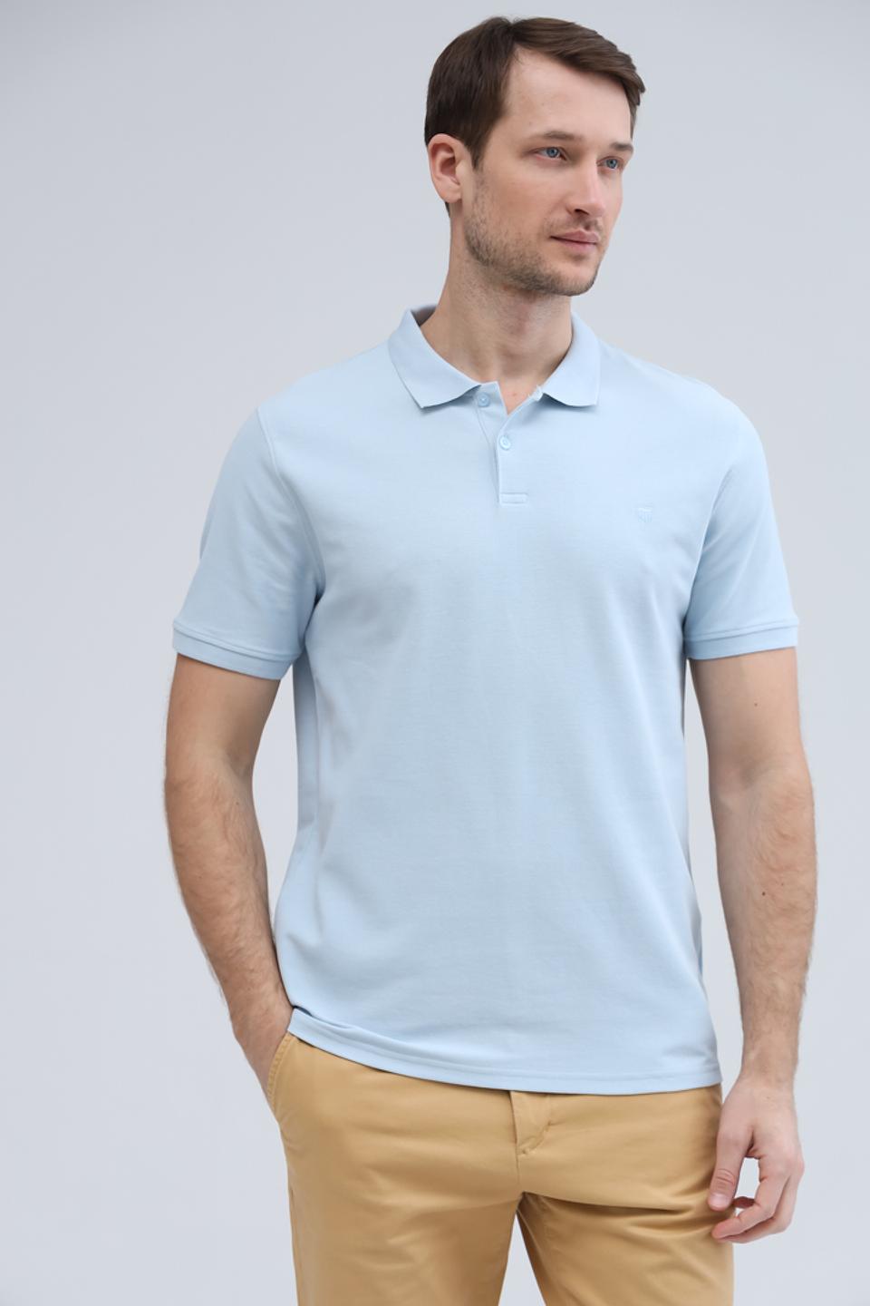 Поло Basefield голубое