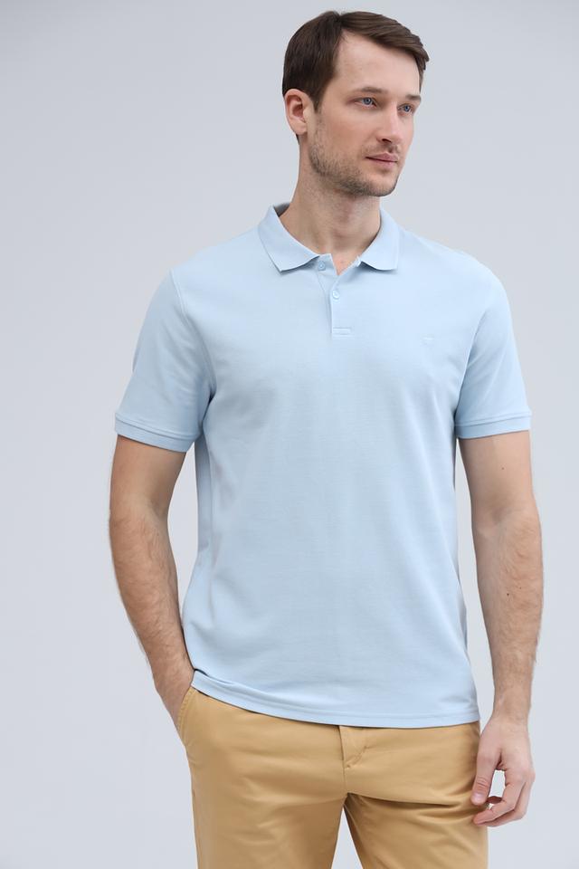 Поло Basefield голубое