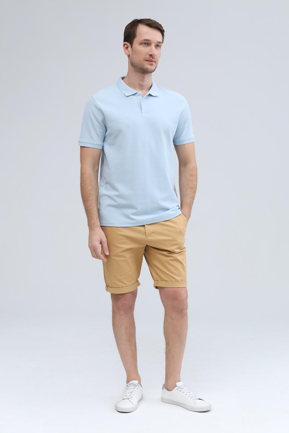 Поло Basefield голубое