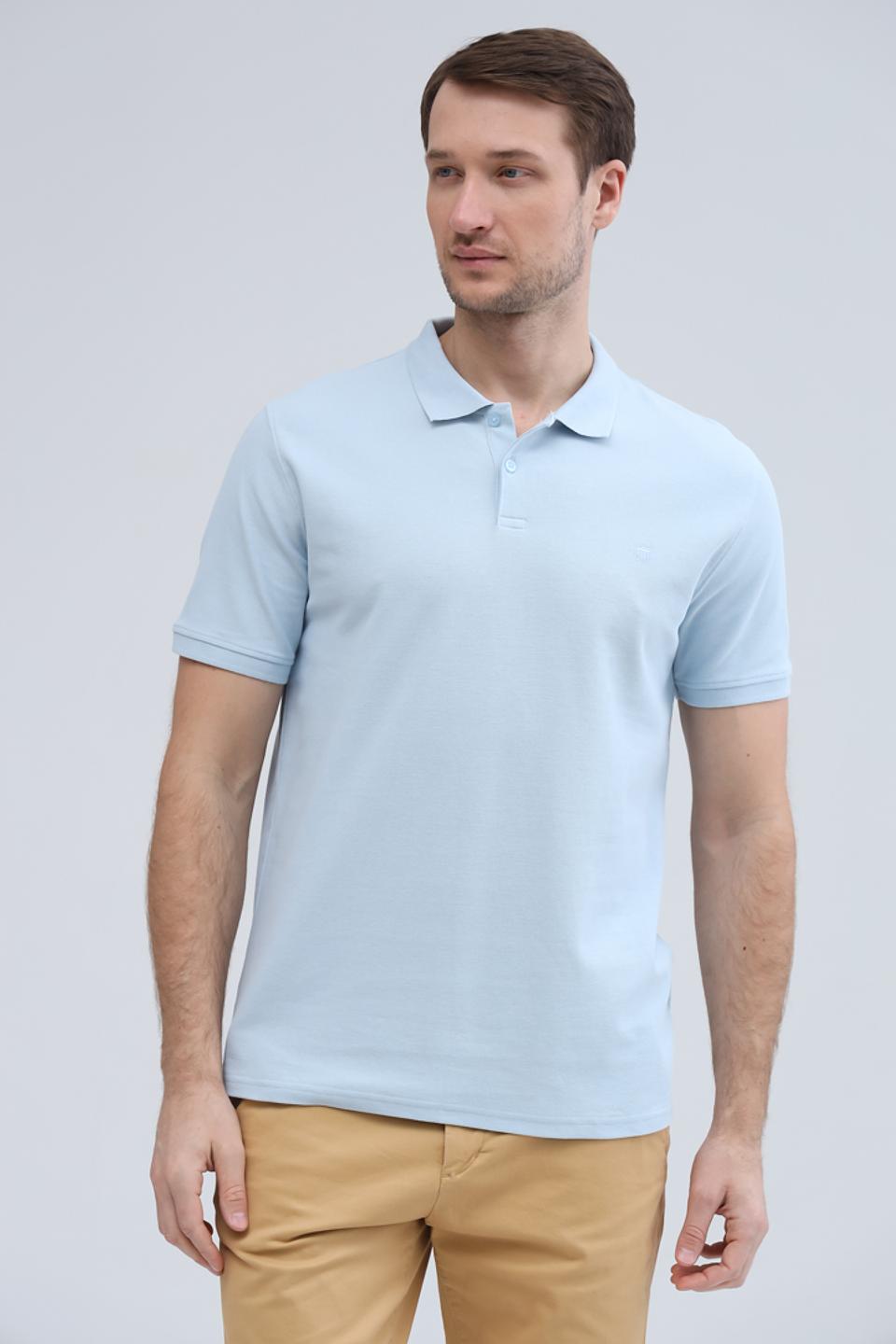 Поло Basefield голубое