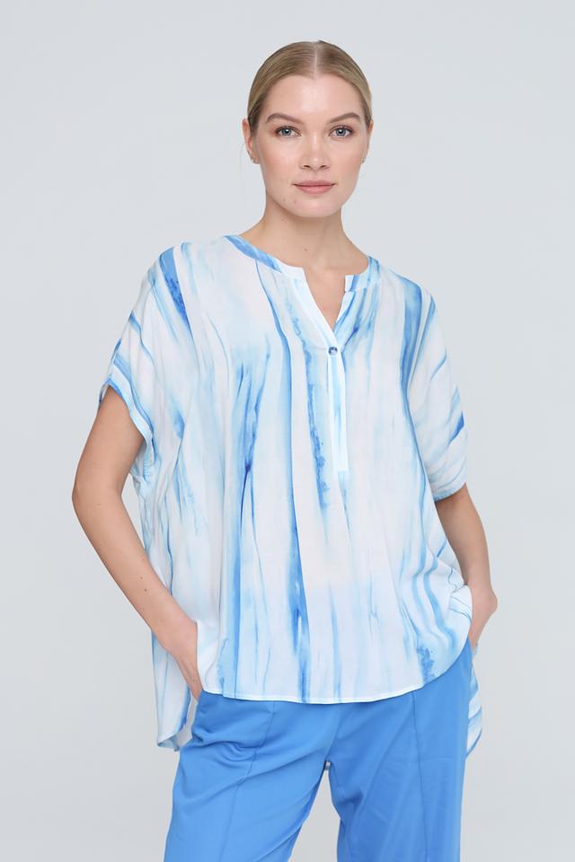 Блуза Tuzzi с принтом голубого мрамора