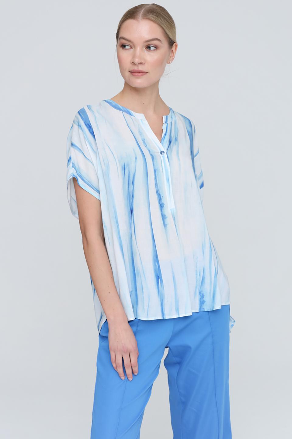 Блуза Tuzzi с принтом голубого мрамора