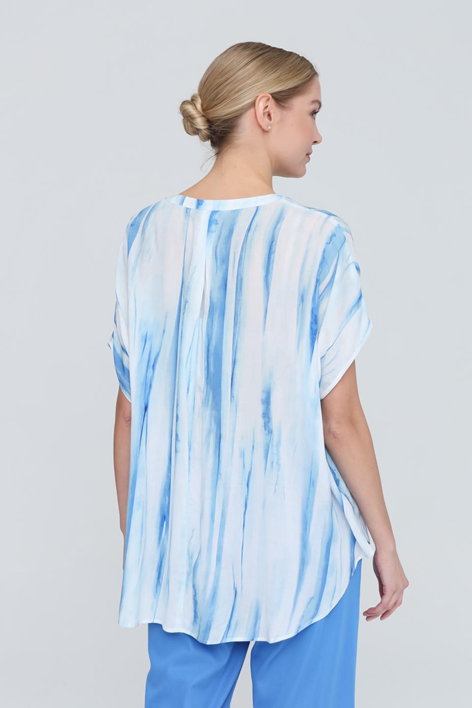 Блуза Tuzzi с принтом голубого мрамора