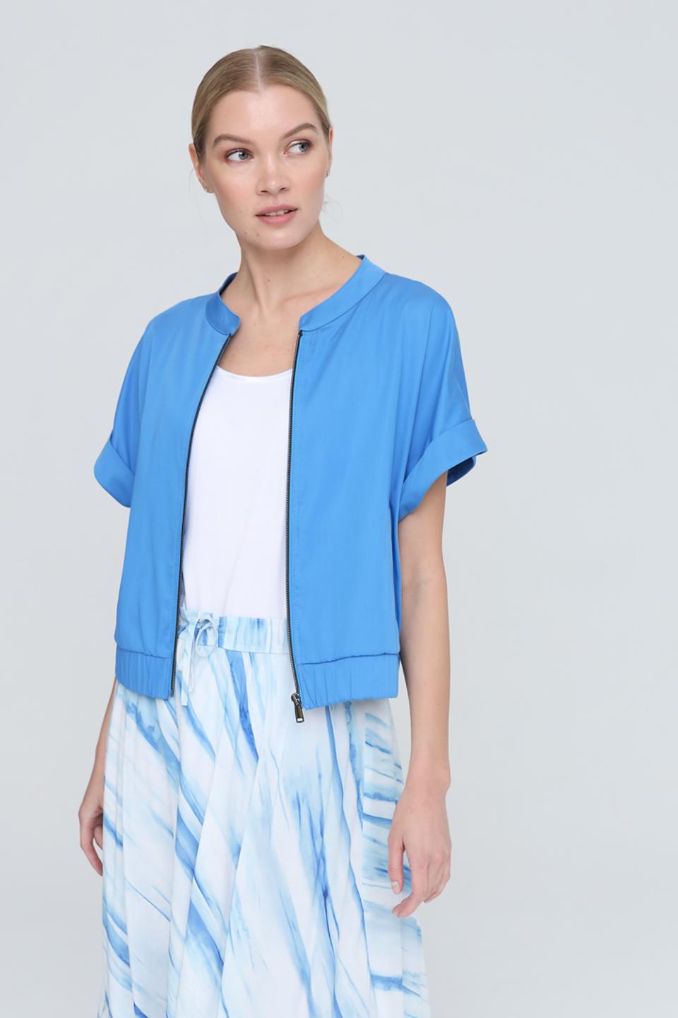 Жакет Tuzzi голубой с капюшоном