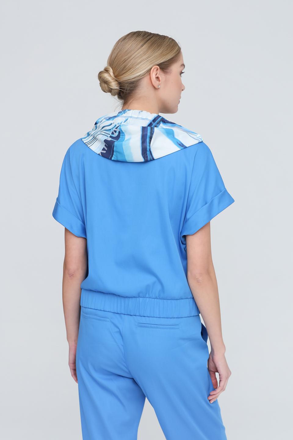 Жакет Tuzzi голубой с капюшоном