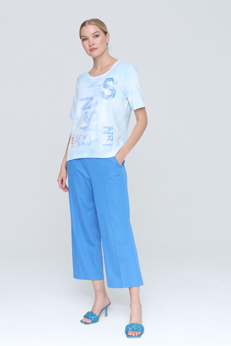 Футболка Tuzzi с принтом голубой