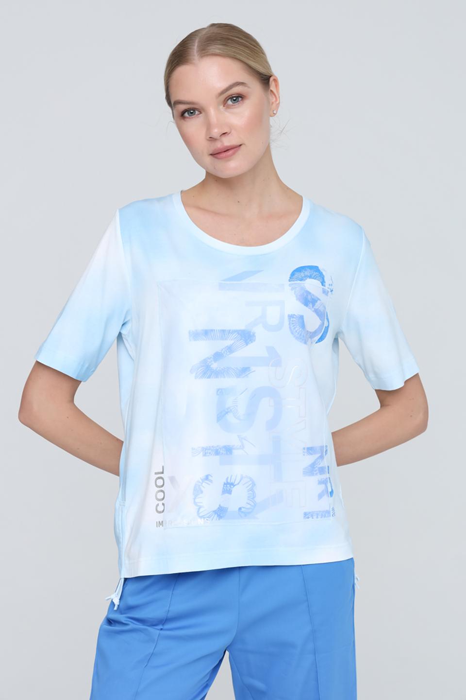 Футболка Tuzzi с принтом голубой