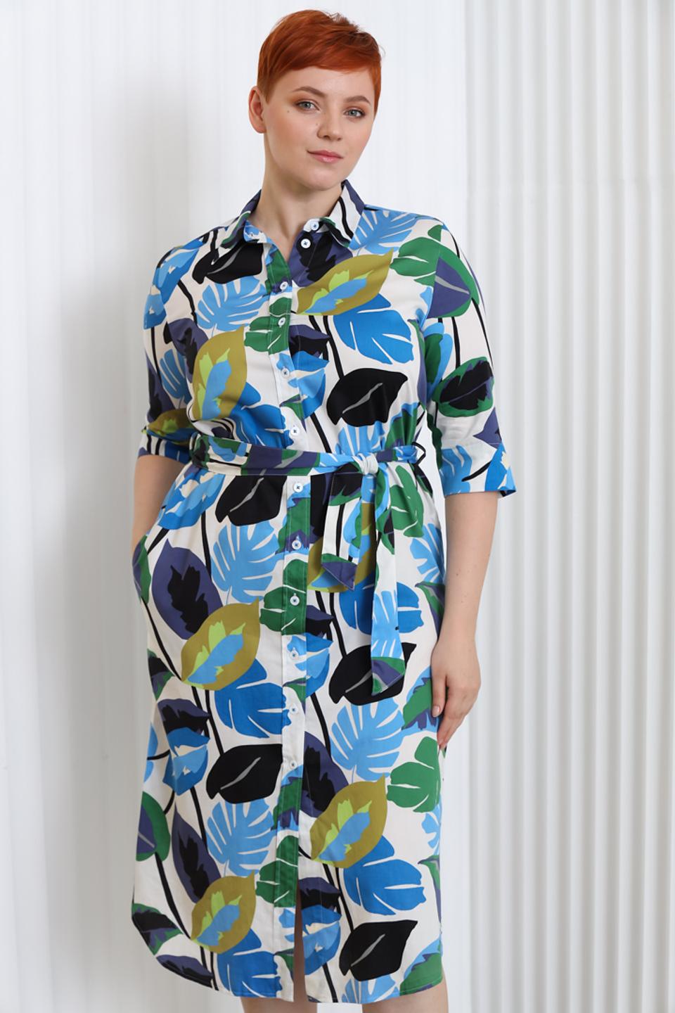 Платье Be Yourself с тропическим принтом
