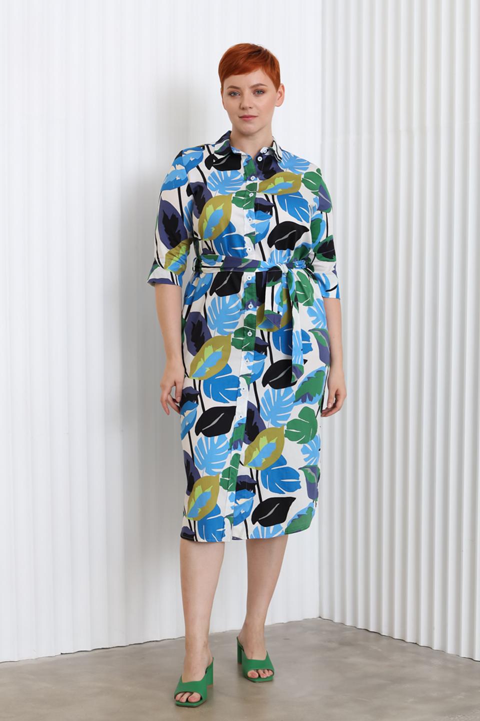 Платье Be Yourself с тропическим принтом
