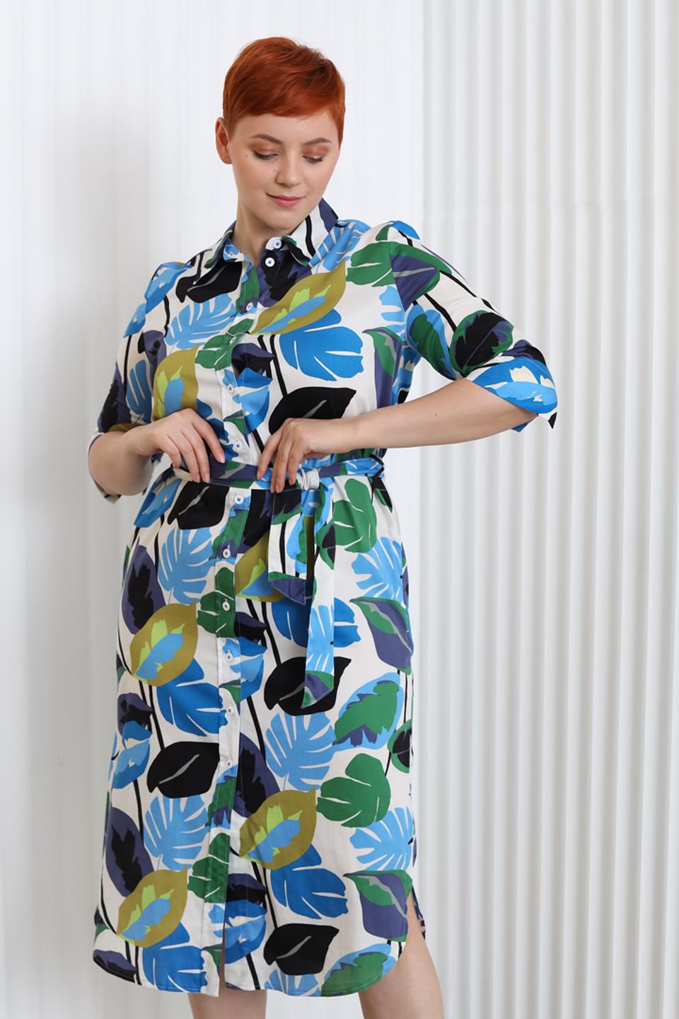 Платье Be Yourself с тропическим принтом