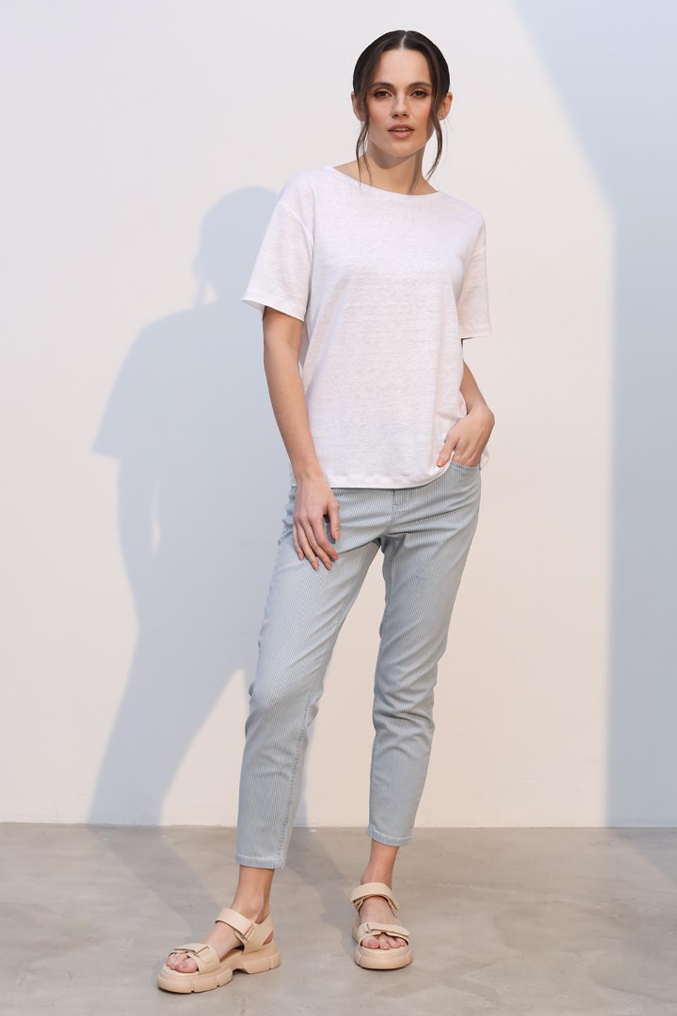 Брюки Angels в полоску голубой