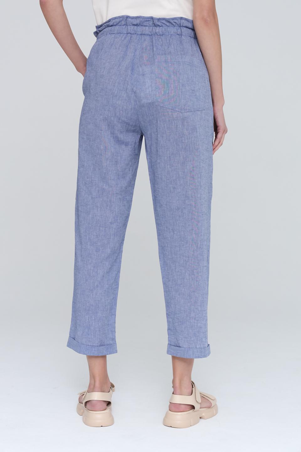 Брюки UNQ льняные голубые