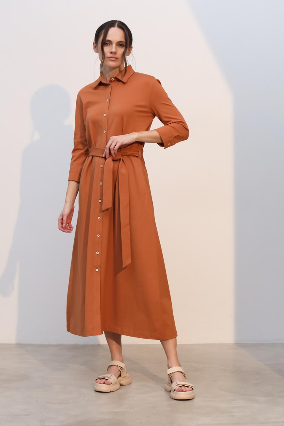 Платье Circolo 1901 приталенное терракотовое