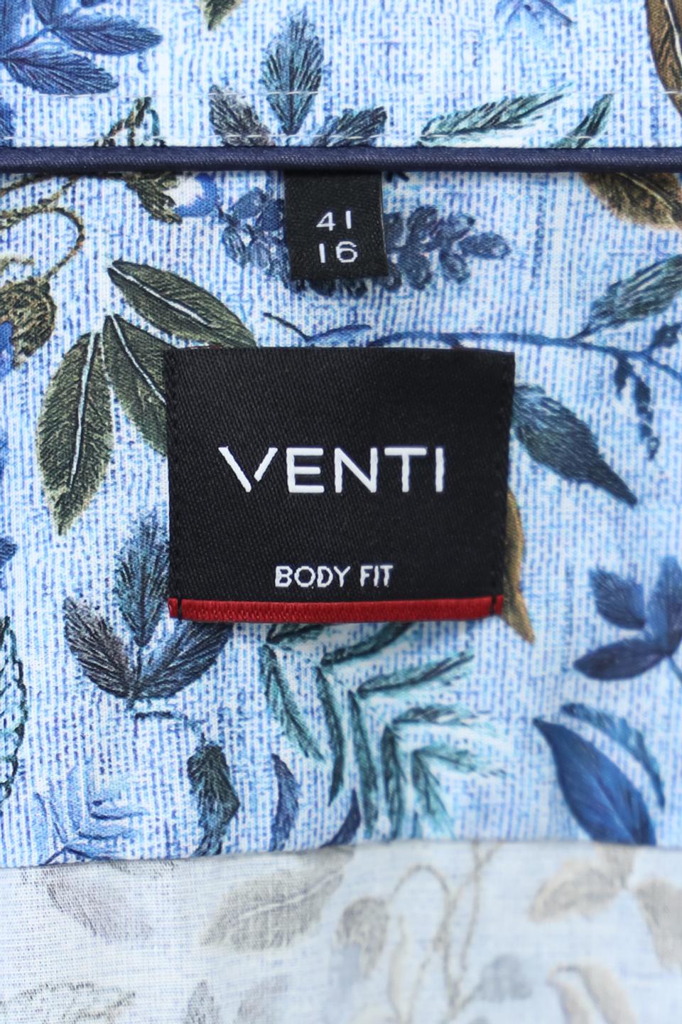 Рубашка Venti с принтом голубой