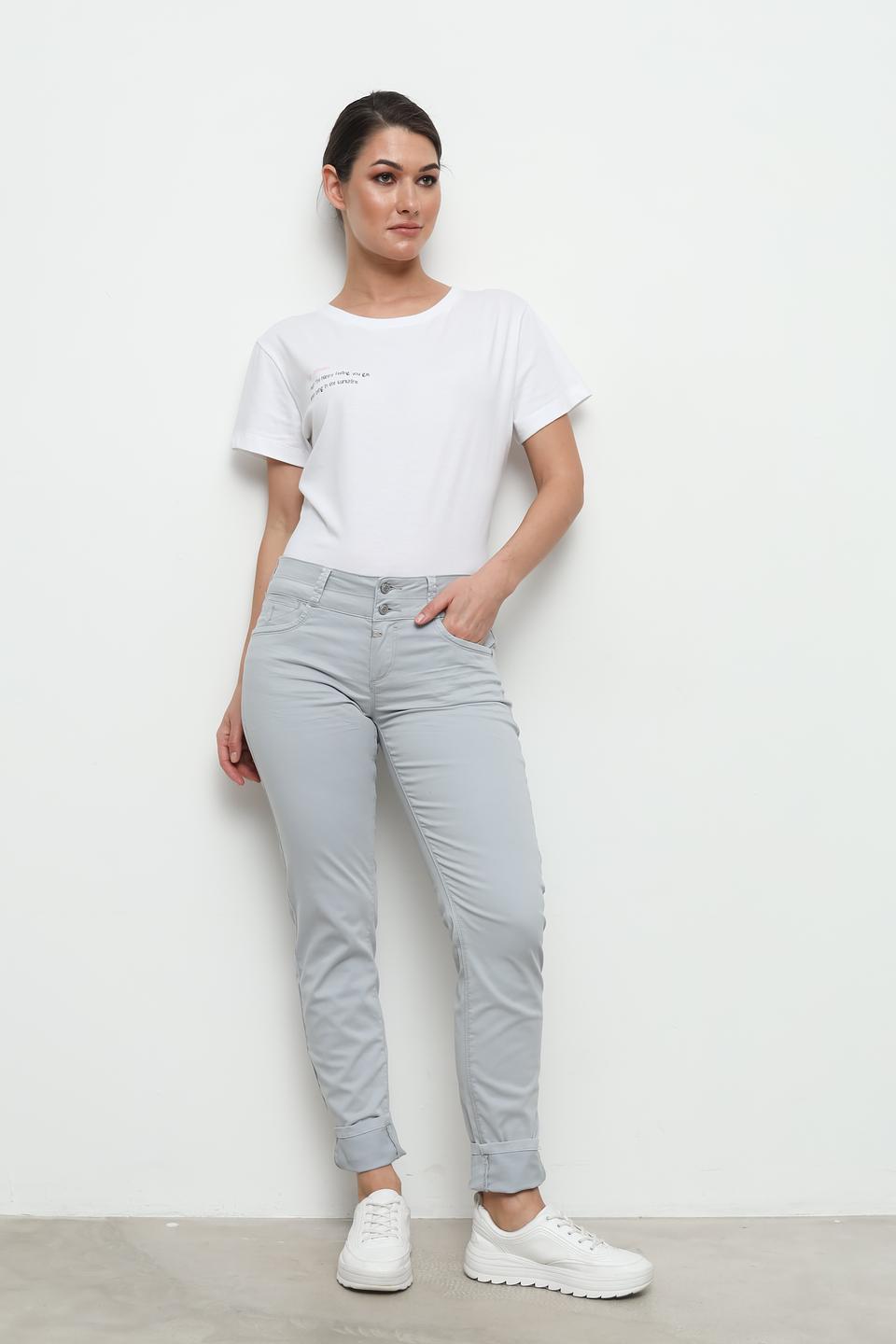 Брюки Time Zone серые с зауженным кроем