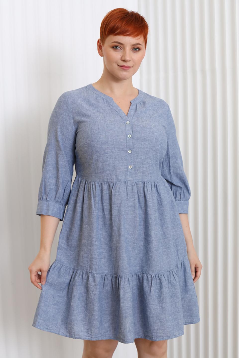 Платье Miss Via приталенное голубое