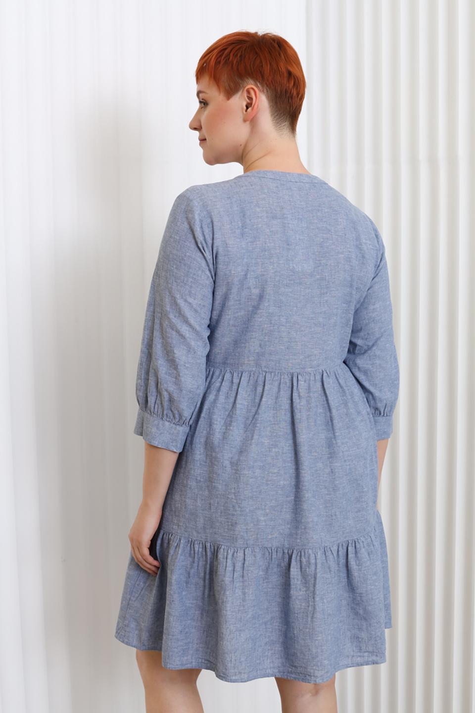 Платье Miss Via приталенное голубое