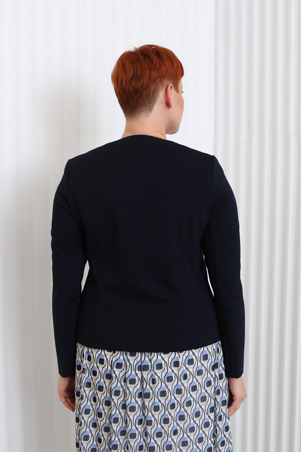 Жакет Lebek с молнией темно-синий