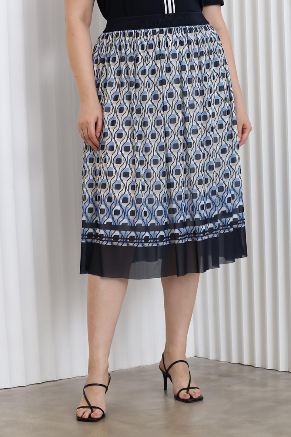 Юбка Lebek с принтом и воланом