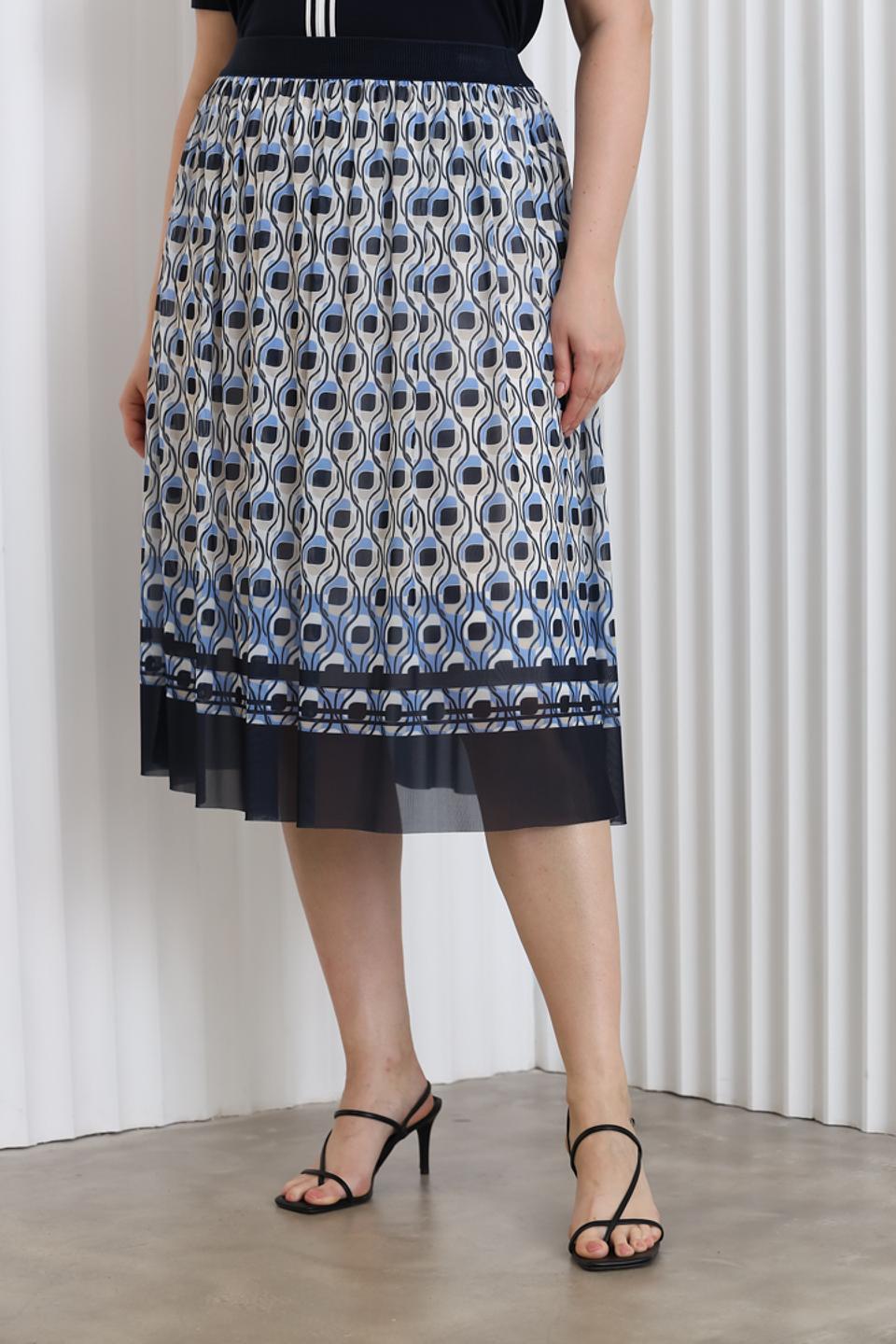 Юбка Lebek с принтом и воланом