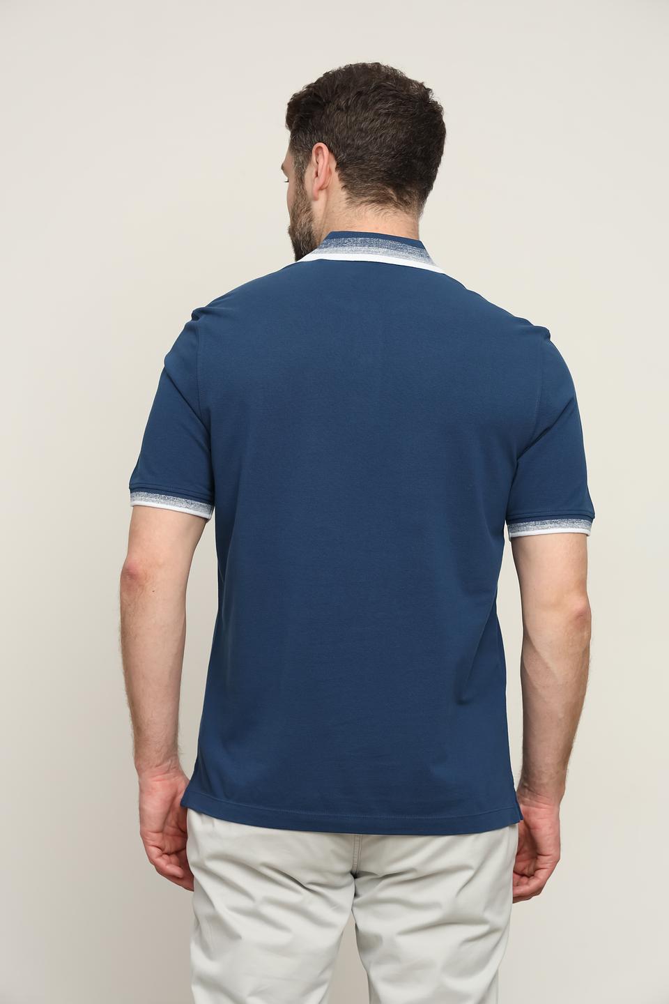 Поло Bugatti с полоской на воротнике